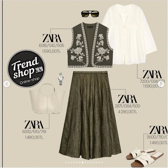 ZARA Embroidered Waistcoat – Size M (Ref. 6318/042/505) - Picture 5 of 16